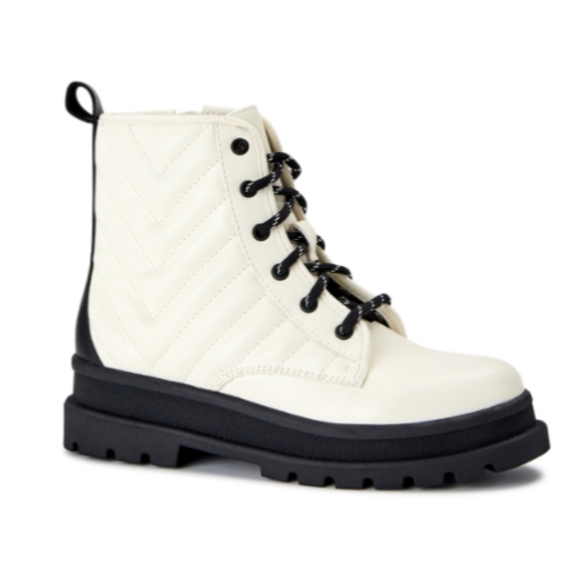 Girls Quilted Combat Boot - Picture 4 of 14